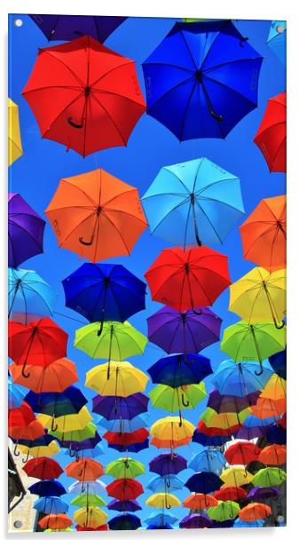 umbrella street, and it’s magical. Acrylic by M. J. Photography