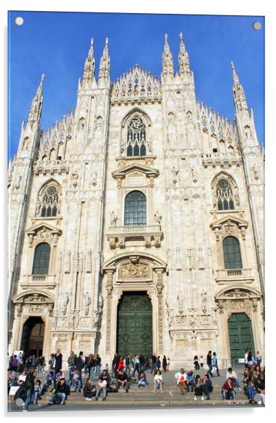 Milan Cathedral is the cathedral church of Milan,  Acrylic by M. J. Photography