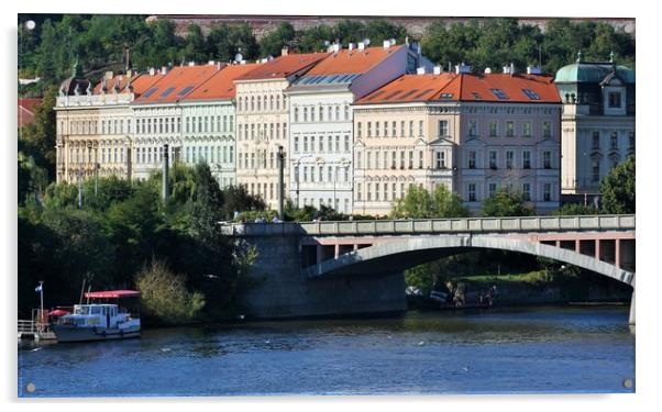cityscape of Prague, Czech Republic. Acrylic by M. J. Photography