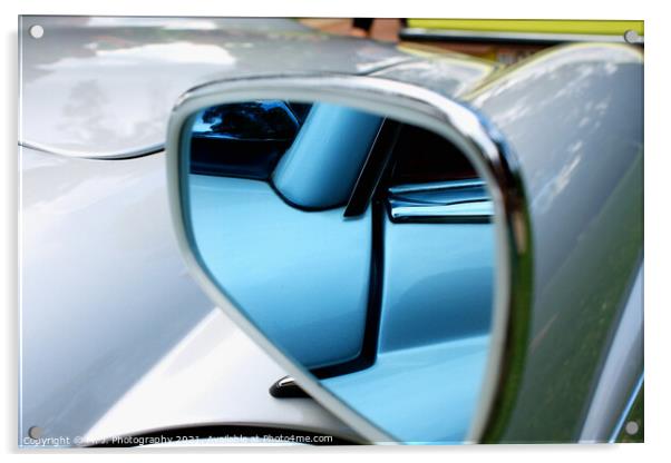 Closeup look of a modern car mirror Acrylic by M. J. Photography