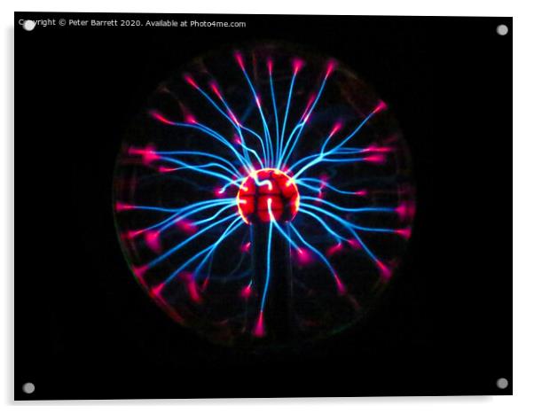 Plasma Ball Acrylic by Peter Barrett