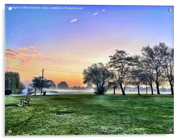 Misty Harrowlodge Park HDR Acrylic by Peter Barrett