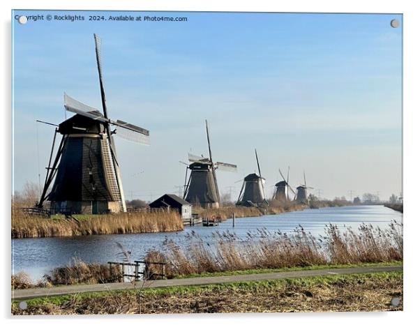 Kinderdijk windmills Acrylic by Rocklights 