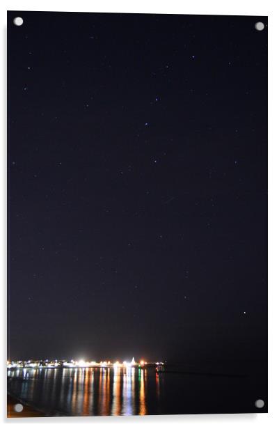 Starscape at Newbiggin-by-the-Sea Acrylic by Richard Dixon