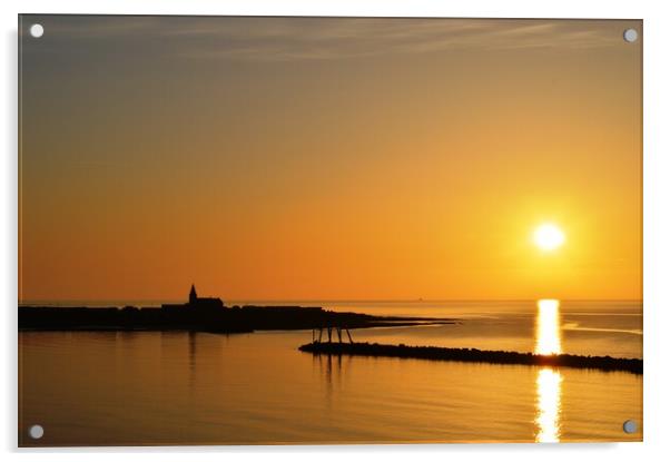 Newbiggin-by-the-Sea May sunrise Acrylic by Richard Dixon