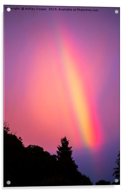 Rainbow at sunset Acrylic by Ashley Cooper