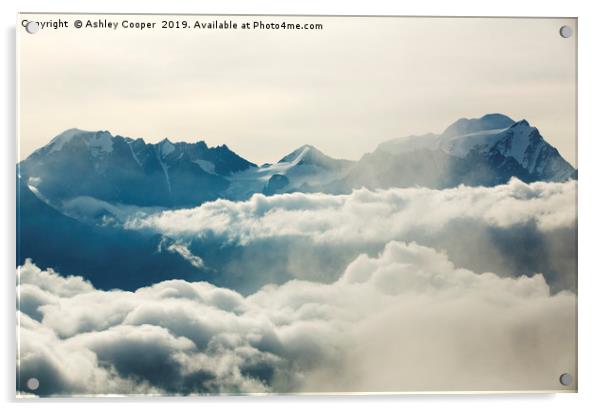 Alps mist. Acrylic by Ashley Cooper