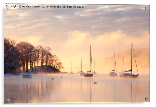Windermere sunrise Acrylic by Ashley Cooper