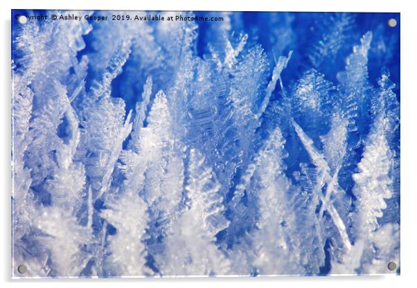 Ice crystals. Acrylic by Ashley Cooper