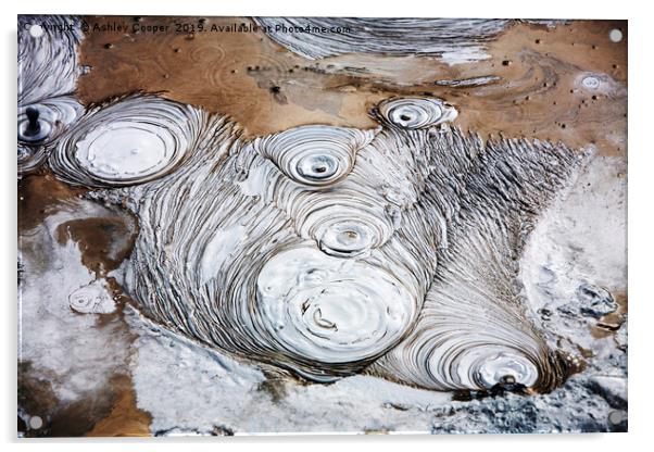 Geothermal mud. Acrylic by Ashley Cooper