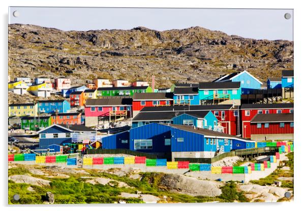 Greenland houses. Acrylic by Ashley Cooper