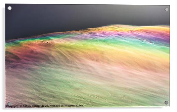 Rainbow sky Acrylic by Ashley Cooper
