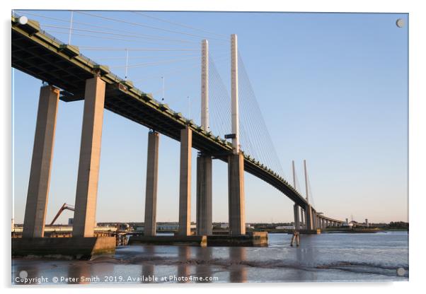 Dartford Bridge Crossing Acrylic by Peter Smith