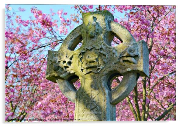 blossom Grave, Ryhope Sunderland Acrylic by sue jenkins