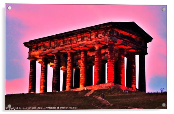 Penshaw Monument  Acrylic by sue jenkins
