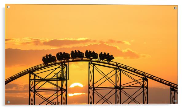 Sunset riders Acrylic by gary telford
