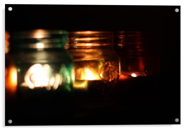 glass jars Acrylic by zoe knight