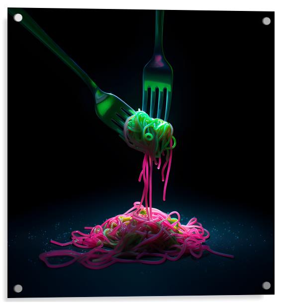Spaghetti colors Acrylic by Martin Smith