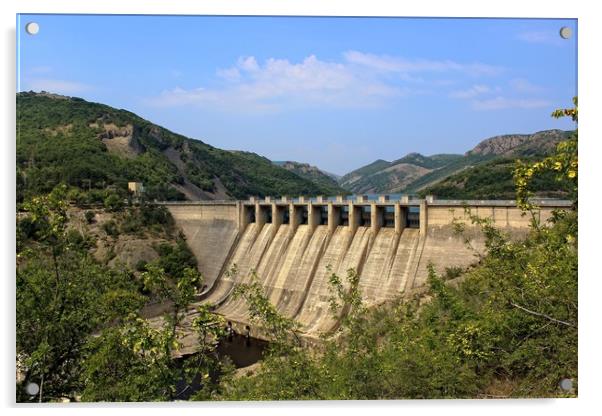 Studen Kladanets Dam, Bulgaria Acrylic by Martin Smith