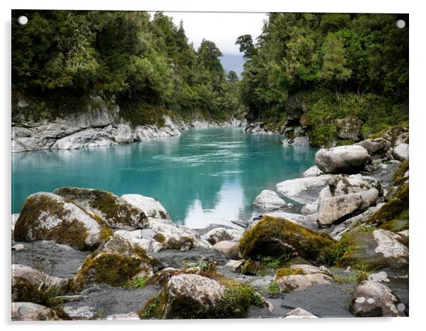 Hokitika Gorge, New Zealand Acrylic by Martin Smith