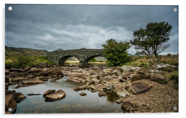 Bridge on Mull Acrylic by Phil Nilsson