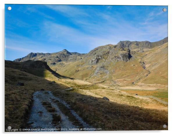 Walking through the Patterdale Valley Acrylic by EMMA DANCE PHOTOGRAPHY