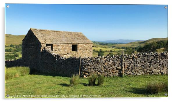 Farm buildings of the Yorkshire Dales Acrylic by EMMA DANCE PHOTOGRAPHY