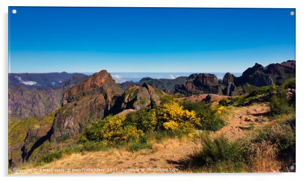 Pico Ruivo and Pico do Arieiro Trail, Madeira Acrylic by EMMA DANCE PHOTOGRAPHY