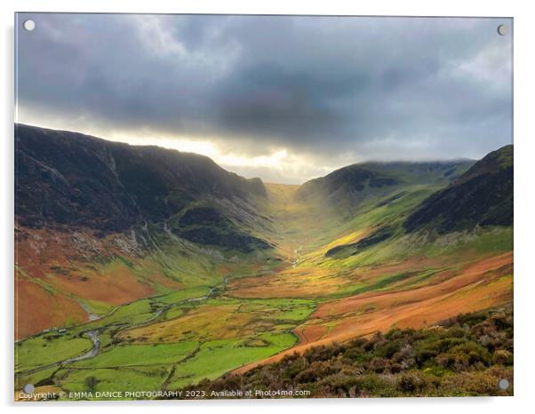 Views across the Newlands Valley Acrylic by EMMA DANCE PHOTOGRAPHY