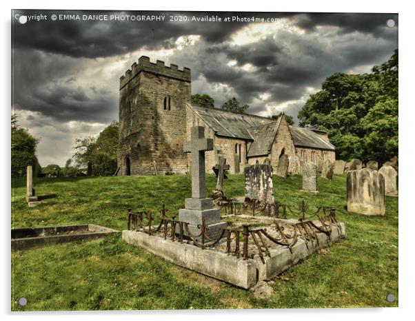 St Peter's Church, Bywell, Northumberland Acrylic by EMMA DANCE PHOTOGRAPHY