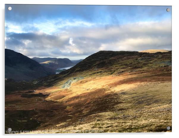 The Buttermere Fells, Lake District Acrylic by EMMA DANCE PHOTOGRAPHY