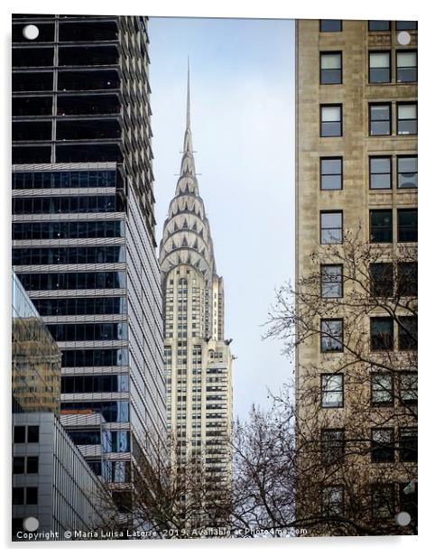 Chrysler Building, Manhattan, US Acrylic by Maria Luisa Latorre