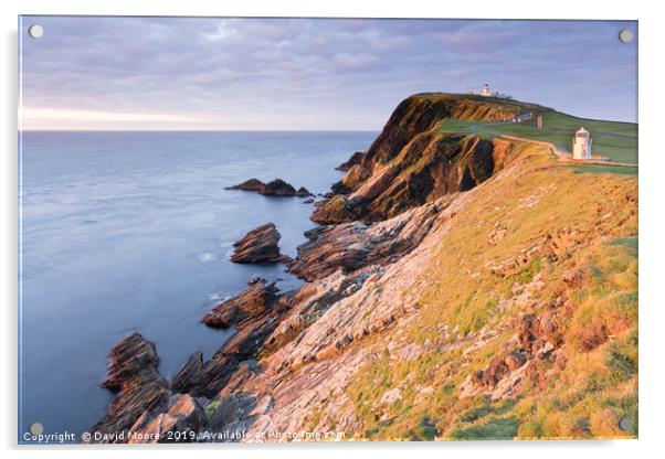 Sumburgh Head shetland at sunrise Acrylic by David Moore