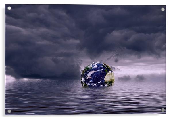 Sinking World Acrylic by Karen Martin
