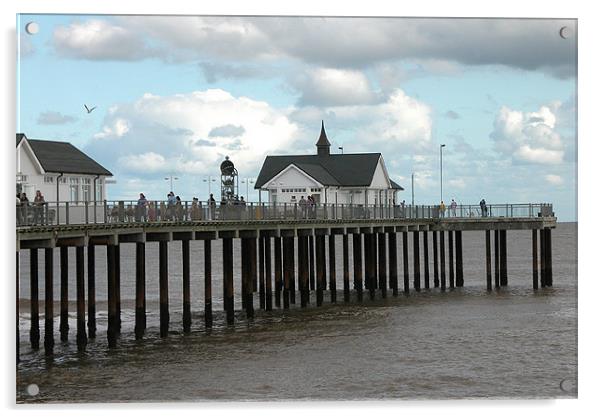 SOUTHWOLD PIER, SUFFOLK Acrylic by Ray Bacon LRPS CPAGB