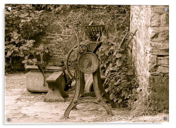 OLD FARMING IMPLEMENTS. Acrylic by Ray Bacon LRPS CPAGB