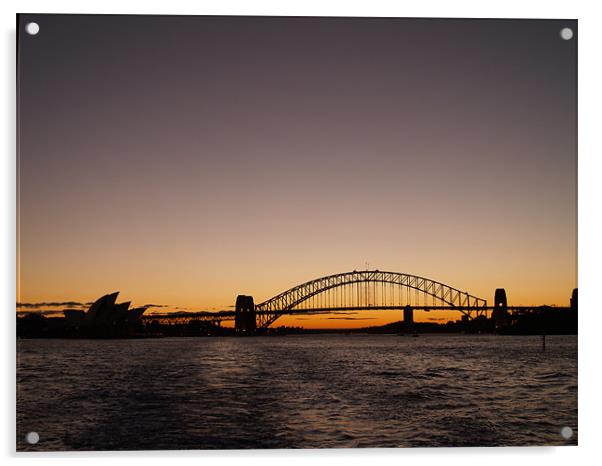 Sydney sunset Acrylic by ian sullivan