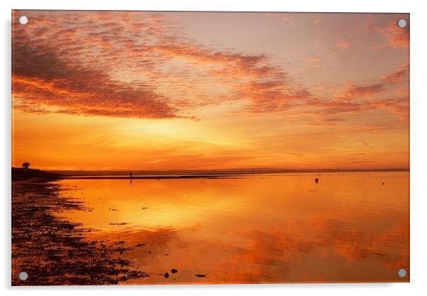 Solent Sunrise  Acrylic by Jan Sutton