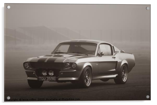 Majestic Mustang Acrylic by Lewis Wiffen
