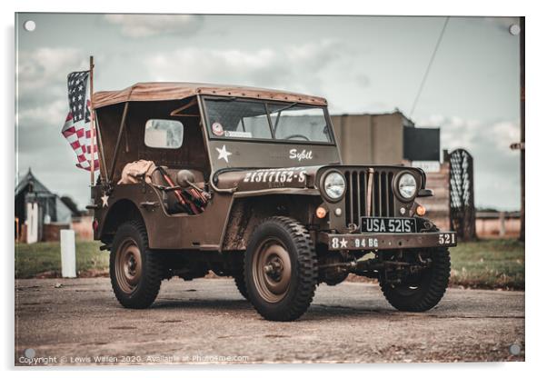 Willys Jeep Acrylic by Lewis Wiffen
