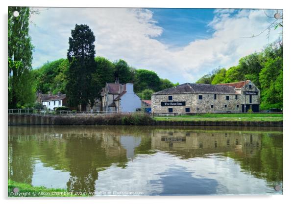 The Boat Inn Sprotbrough Acrylic by Alison Chambers