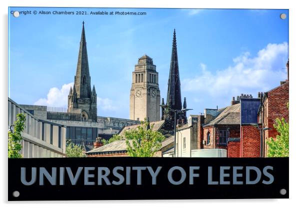University Of Leeds Acrylic by Alison Chambers
