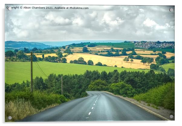 Emley View Acrylic by Alison Chambers