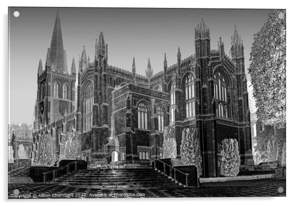 Wakefield Cathedral  Acrylic by Alison Chambers