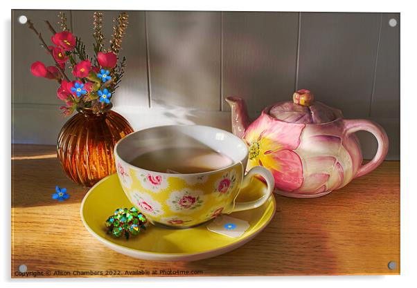 Breakfast Tea Acrylic by Alison Chambers