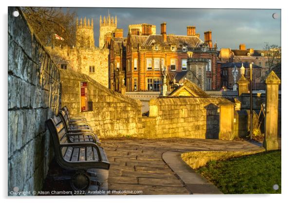 A Sunny Evening In York Acrylic by Alison Chambers