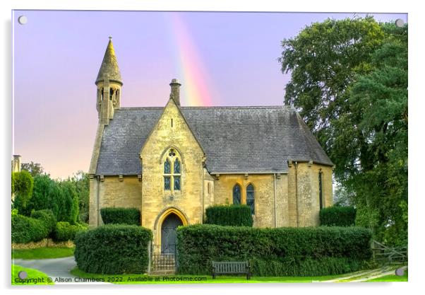 Broad Campden Church, The Cotswolds  Acrylic by Alison Chambers