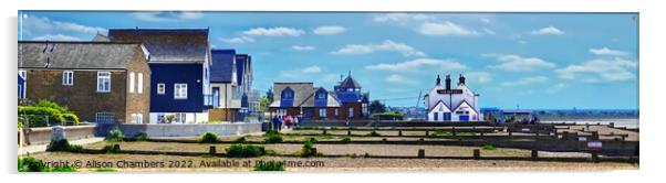 Whitstable Beach Panorama  Acrylic by Alison Chambers