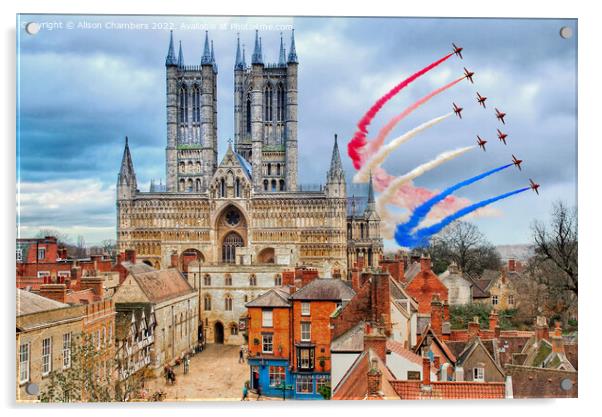 Lincoln Red Arrows Acrylic by Alison Chambers