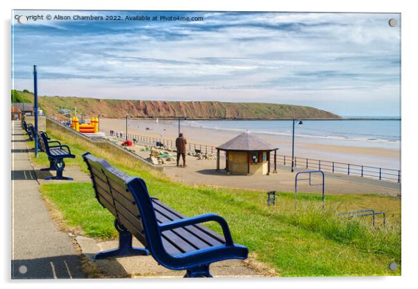 Filey  Acrylic by Alison Chambers